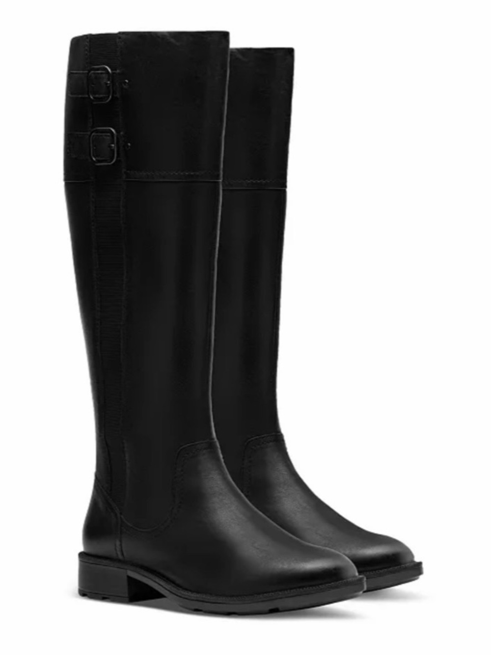Clarks Adalynn Hope Tall Black Leather Boots Brand New in Box MSRP $199